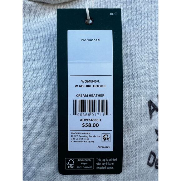 Alpine design women’s Large cream heather hike hoodie pull over SOFT new - Picture 3 of 4